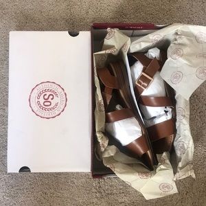 Brand New still in box brown straps sandals